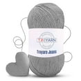 thumbnail image 1 of 60% Cotton 40% Acrylic Crochet Yarn - 1 Skien Bulk Yarn - Light Grey, Soft Fine/Sport Yarn for Crocheting/Knitting Yarn - Ideal for Amigurumi Dolls and Baby Garments, 1 of 7