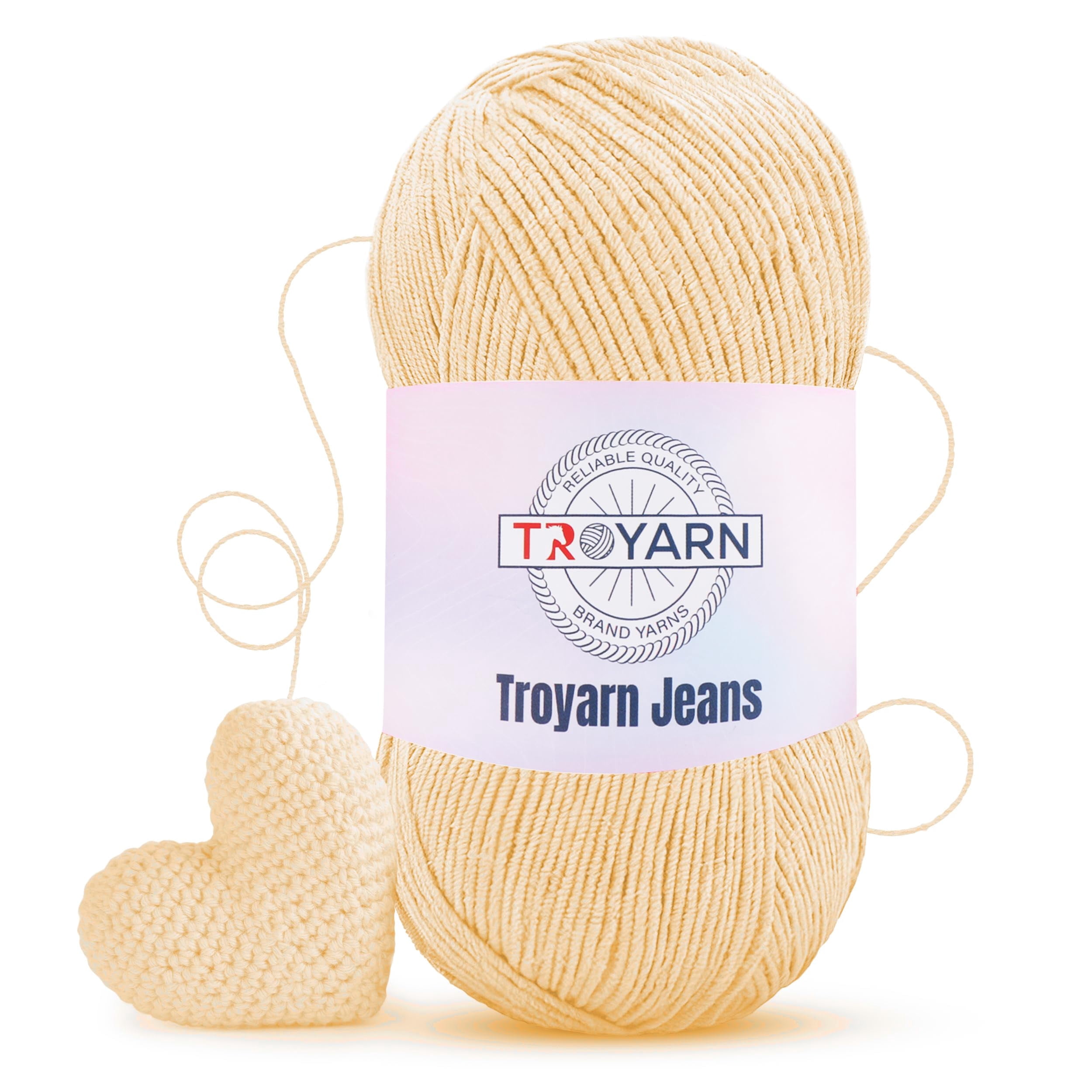 60% Cotton 40% Acrylic Crochet Yarn - 1 Skien Bulk Yarn - Salmon, Soft Fine/Sport Yarn for Crocheting/Knitting Yarn - Ideal for Amigurumi Dolls and Baby Garments