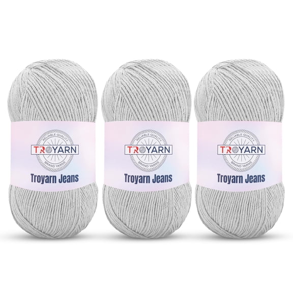 60% Cotton 40% Acrylic Crochet Yarn - 3 Skien Bulk Yarn - White, Soft Fine/Sport Yarn for Crocheting/Knitting Yarn - Ideal for Amigurumi Dolls and Baby Garments