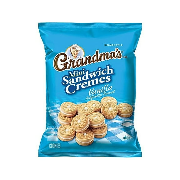 60 Count 2.12 oz Grandma Mini Sandwich Cremes Vanilla Cookies Family Size Value Pack