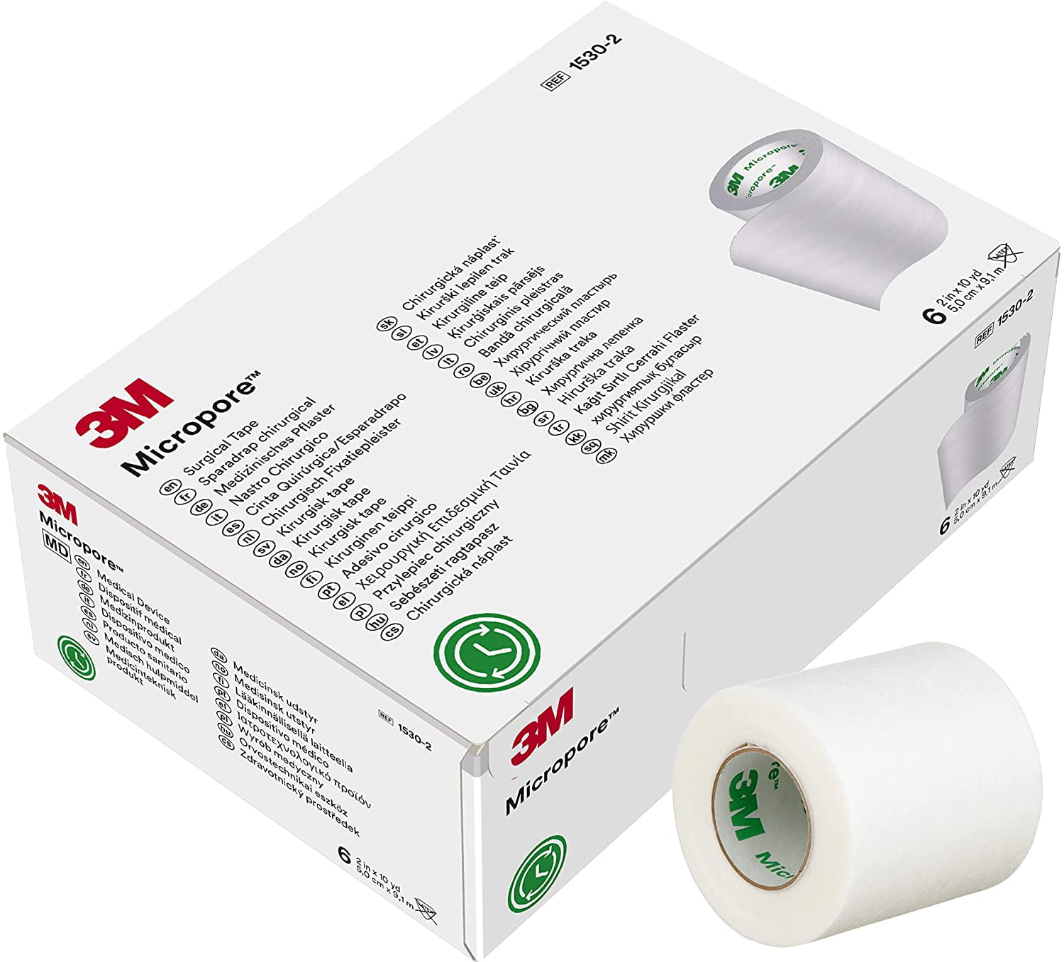 60-Count 3M 1530-2 Micropore Paper Medical Tape 2 in. (Case of 60)