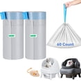thumbnail image 1 of 60 Count Automatic Cat Litter Box Liners Bags Compatible with NeakasaM1 Petpivot Autoscooper 11 and Similar Open-Top Self-Cleaning Cat Litter Box, Drawstring Handle Heavy Duty Leak-proof, 27 * 13in, 1 of 4