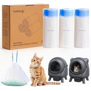 60 Count Cat Litter Box Liners Replacement Waste Bags for FeelNeedy S20-A Automatic Self Cleaning Cat Litter Box