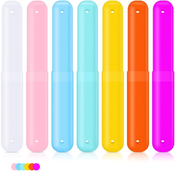 60 Count Colorful Plastic Toothbrush Covers Portable Travel Protector