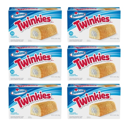 (60 Count) HOSTESS TWINKIES, Creamy Golden Sponge Cake, 1 Count Bags