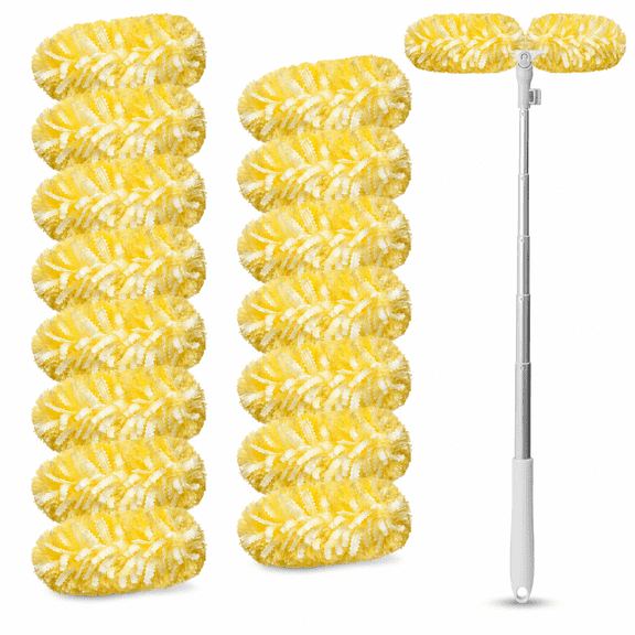 60 Count Heavy Duty Duster Refill Kit with 6 Ft Extendable Handle