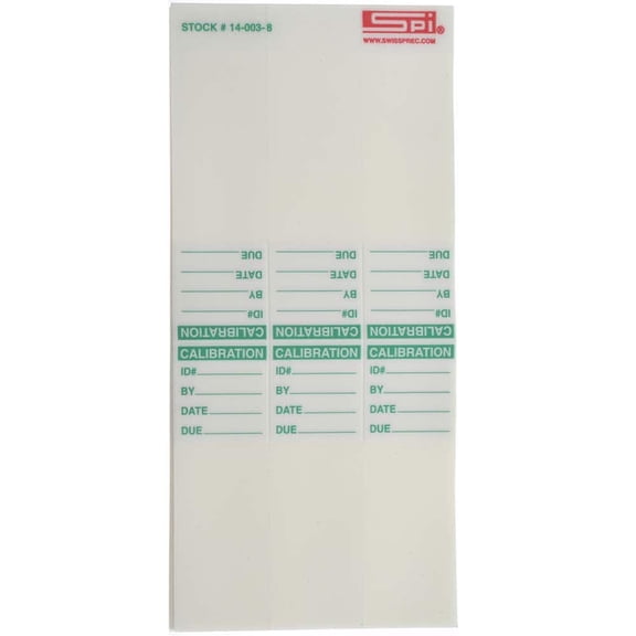 60 Count SPI Wrap-Up Calibration Labels, 1" x 1" Write-On Area
