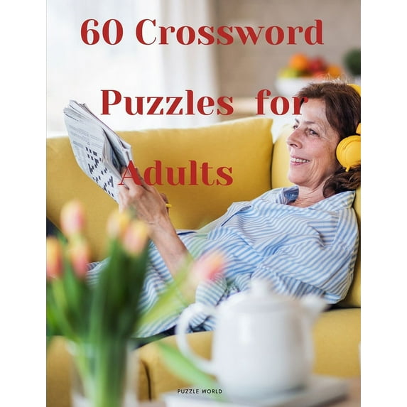 60 Crossword Puzzles for Adults (Paperback)