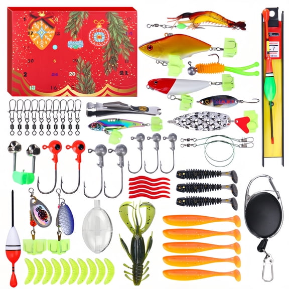 60-Day Advent Calendar 2026, Mystery 3D Fishing Lure Set, 60 Pcs Realistic Hooks & Baits for Anglers, Holiday Countdown Surprise Gift Box for Fishing Enthusiasts. #31