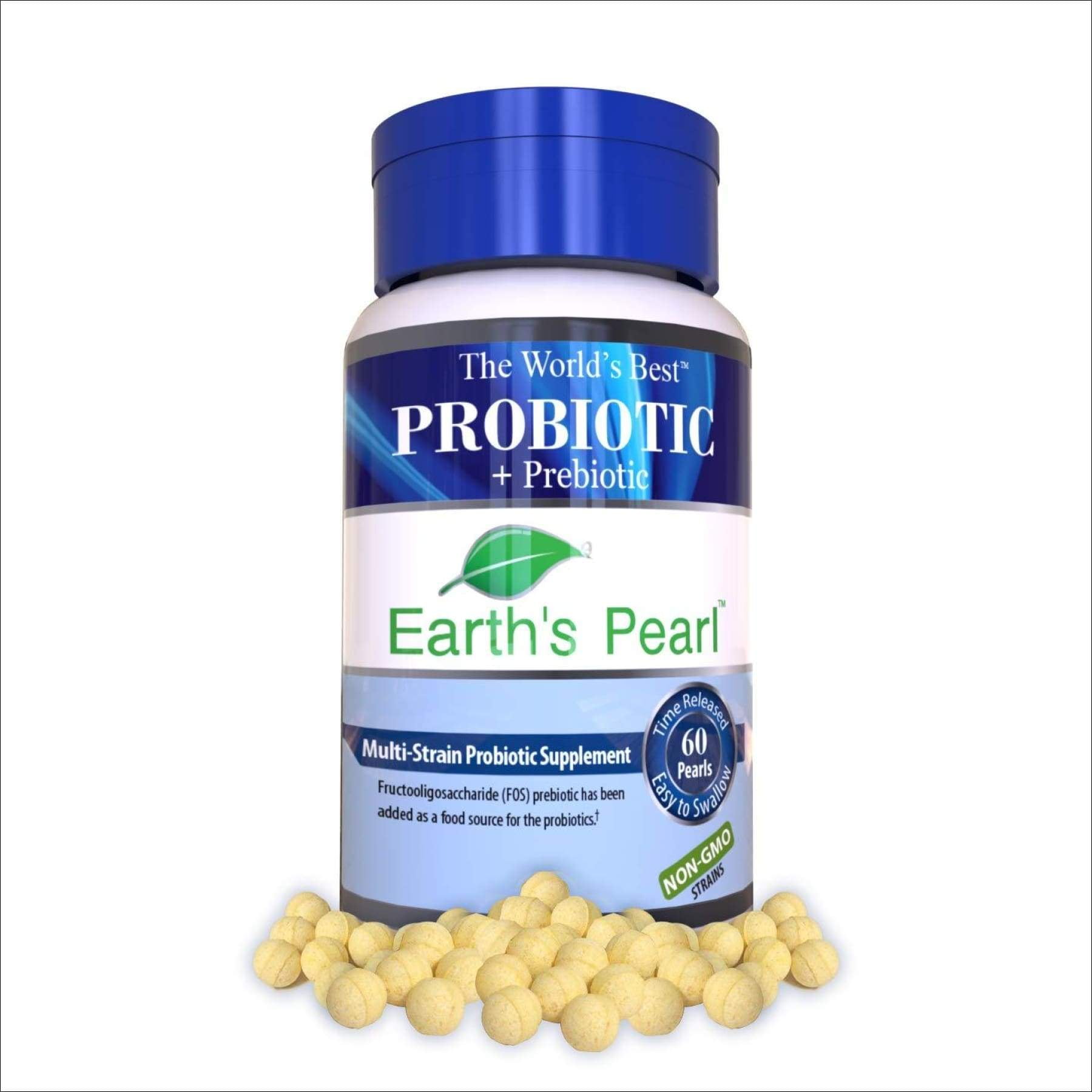 EARTH'S PEARL 60 Day Supply - Earth?s Pearl Probiotic & Prebiotic - for Women, Men and Kids - Advanced Digestive Gut Health and Enzyme Support - One a Day Pearls - Billions of Live Cultures