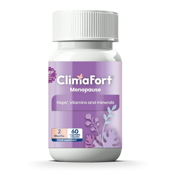 Climafort 60 Day Supply | Menopause Relief Pills | Natural Relief for Hot Flashes, Night Sweats, Mood Swings & Hormone Balance | Hops, Vitamins, and Minerals | 1 Capsule Daily