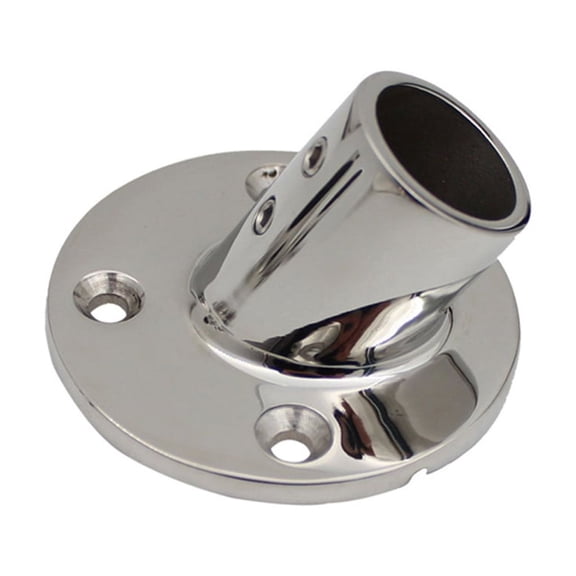60 Degree Boat Handrail Round Base Fitting 22/25mm Tube Pipe Deck Marine Grade