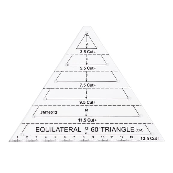 Equilateral for Triangle Sewing Ruler Dressmaking Tailor Drawing Thick Transpare