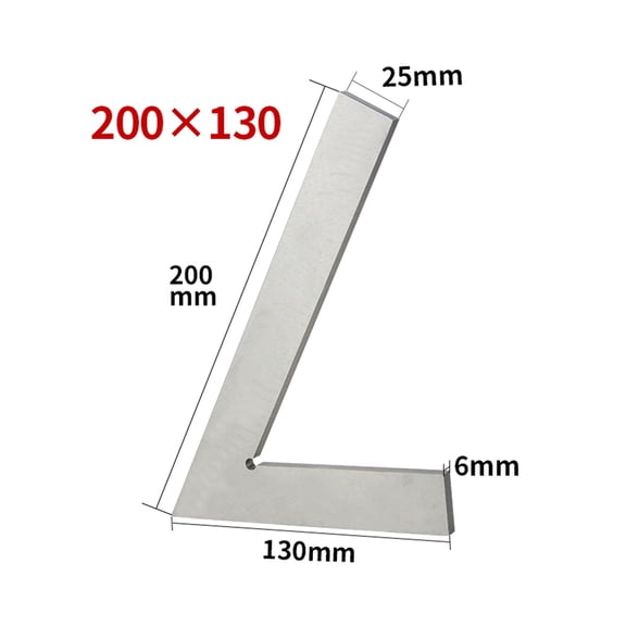 60 Degree Flat Edge Square Ruler Carpenter Tools For Woodworker Set Square Multi Angle Ruler Metal Woodworking Gauge Try Square ,Widely Use