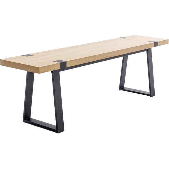 60" Dining , Natural Wooden Table  with Metal Legs, Modern Kitchen  for Enrtyway/Indoor/Dining Room