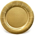 thumbnail image 1 of 60 Disposable Gold Round Charger Plates 13" Dinner Table Serving Tray Heavy Duty Reusable Paper Cardboard Platters for Table Setting Placemats Cupcake Dessert Weddings Food Safe, 1 of 5