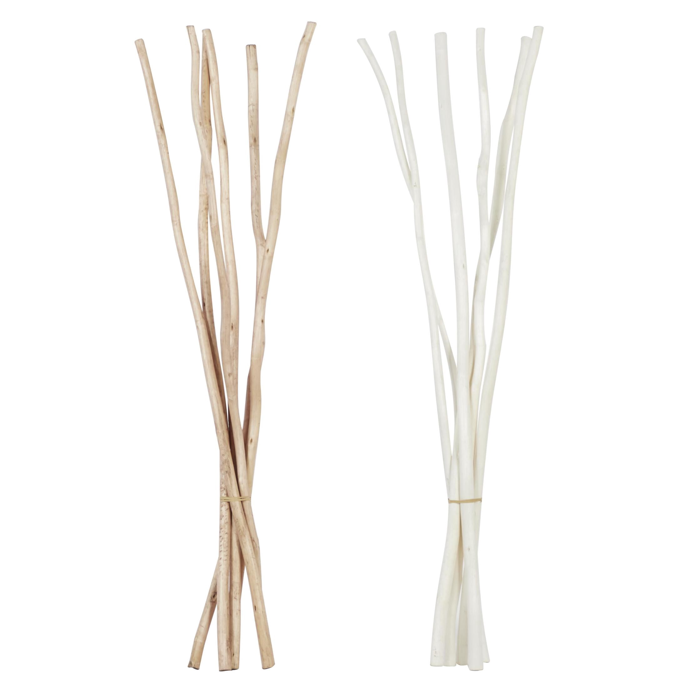 60" Tall Sticks Dried Plant Natural Foliage Pampas Grass Bouquet, by DecMode (2 Count)