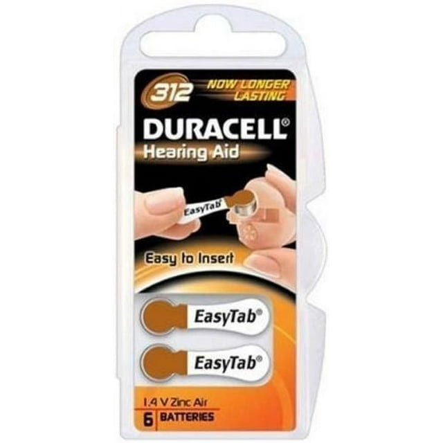 60 Duracell Hearing Aid Batteries Size 312