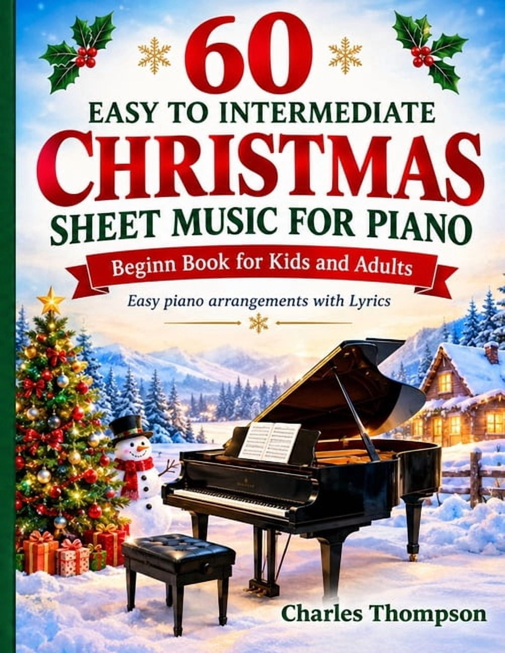 60 Easy to Intermediate Christmas Sheet Music for Piano: Beginn Book ...