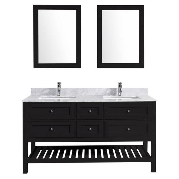 60" Espresso Vanity Cabinet Set LV6-60B