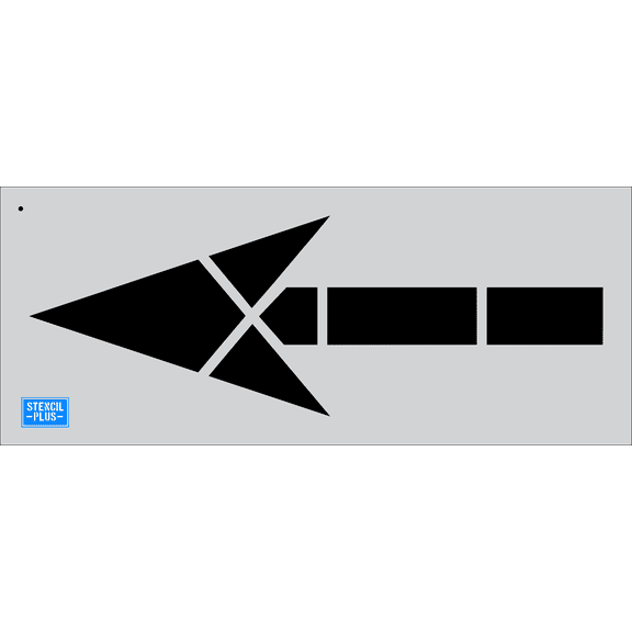 60" FHWA/DOT Straight Bike Lane Arrow Pavement Marking Stencil Thickness: .100