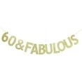 thumbnail image 1 of 60 & Fabulous Gold Glitter Banner, Fun Sign Garlands for Adult's 60th Birthday/Wedding Anniversary Party Decors Photo Props, 1 of 7