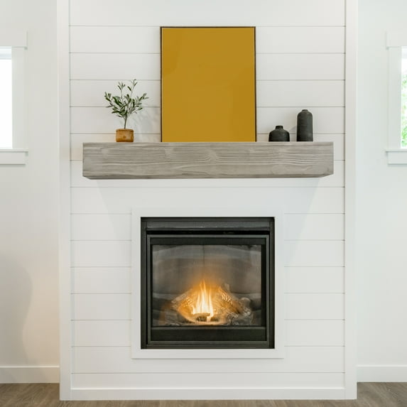 60" Fireplace Mantle Shelf For Over Fireplace, Wall Mounted Floating Mantel Shelves, Floating Farmhouse Shelf, Heavy Duty Wood Fireplace Mantel for Home Living Room