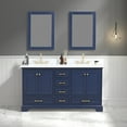 thumbnail image 1 of 60" Freestanding Bathroom Vanity with Sink & Mirror - Navy Blue, 1 of 14