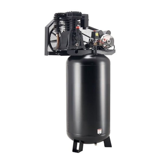 60 Gallon Air Compressor, 5HP 12 SCFM Oil-Lubricated - Industrial Grade, 230V, 145 PSI Max - for Workshop & Manufacturing