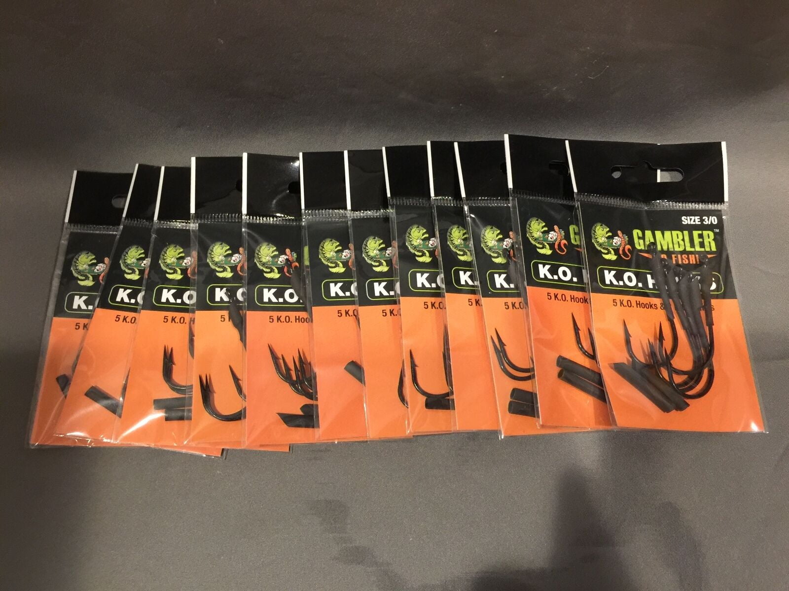 60 Gambler Lures K.O. Heavy Duty Fish Hooks 3/0 (5 x 12 packs)