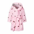 thumbnail image 1 of Up to 60% off Gift Shldybc Boys Girls Robe Toddler Kids Hooded Sleepwear Fleece Bathrobes Cute Housecoat Gowns Toddler Plush Pajamas Sleepwear Spa Robe (2 Toddler-16 Years) Variety of Colors, 1 of 4
