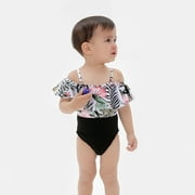 up to 60% off Gifts Dianli Swimsuit Women Womens Swimsuits Toddler Baby Girls Fashion Cute Plant Flowers Recreational One-piece Swimsuit Family Parent-child Wear Baby Vacations Clearance Items