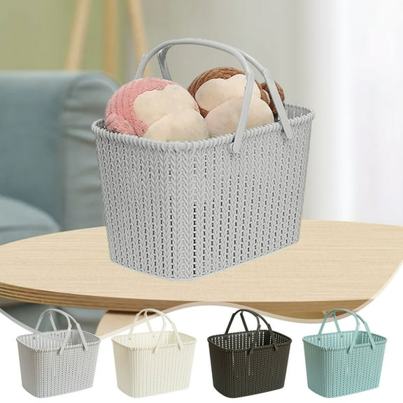 Up to 60% off Gifts Kcavykas Portable Plastic Bath Basket for Bathroom or Dorm Use, Storage Bin for Towels, Toiletries, and Shower Supplies Stylish Finds for Less