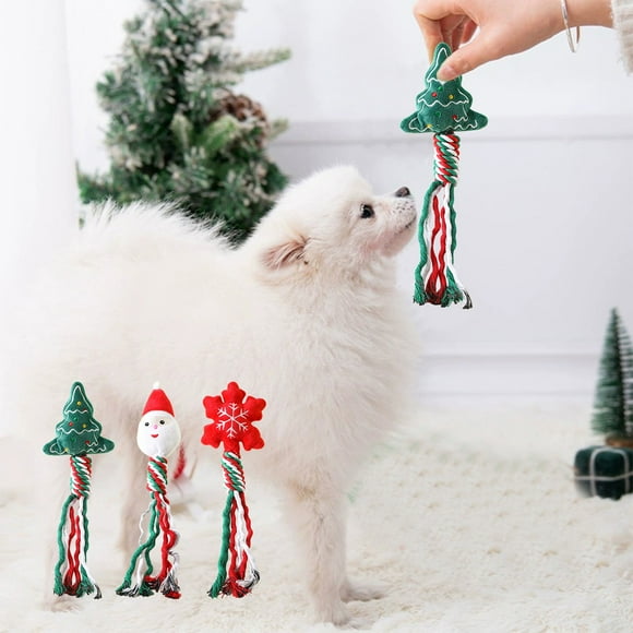 Up to 60% off Gifts Nsxcdh Christmas Dog Toy Squeaky Light-Up Santa Plush Chew Toy for Puppies and Small Dogs Holiday Pet Supplies End-of-Season Clea-rance Discounts