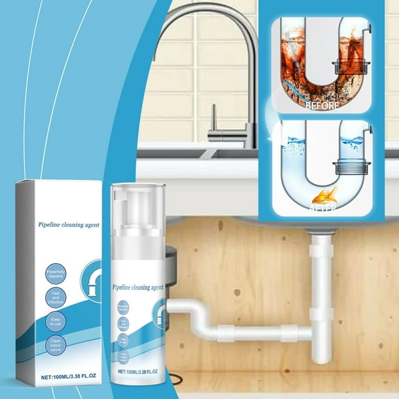 Up to 60% off Gifts Nsxcdh Drain Cleaner Powder 100ml Strong Foaming Pipe Dredger Powerful Sink Drainage Unblocker for Kitchen, Bathroom or Floor Pipe Cleaning Birthday Gift