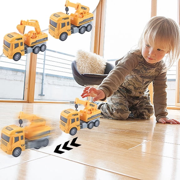 Up to 60% off Gifts Nsxcdh Kids Inertial Engineering Vehicle Toy Realistic Construction Truck Battery-Free Push and Go Safe ABS Material Smooth Movable Parts Time-Limited Price Slashes & Steals