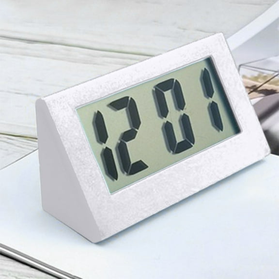 Nsxcdh Mini Electronic Car Clock Bedside Table Clock Cute Triangle Design Small Portable Clock Ideal Promotional Gift for Students and Office Use Seasonal