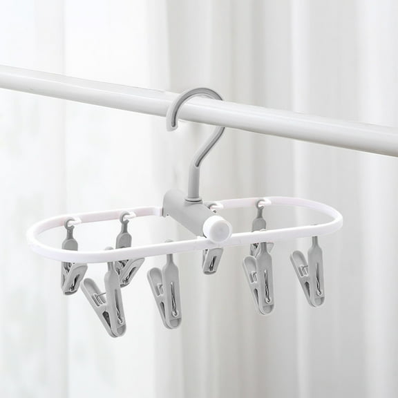 Nsxcdh Travel Clothes Hanger Foldable Collapsible Drying Rack Multi-Functional Clip for Socks,Lingerie,and Small Items