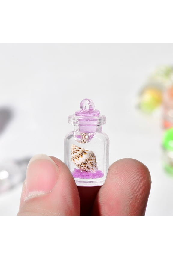 Night Light Keychain, Acrylic Drift Bottle Pendant, Conch Wishing Bottle Keychain, Glow Ornament, Small Decorative Keychain for Bags or Gifts Holiday Gift Ideas & Budget Picks