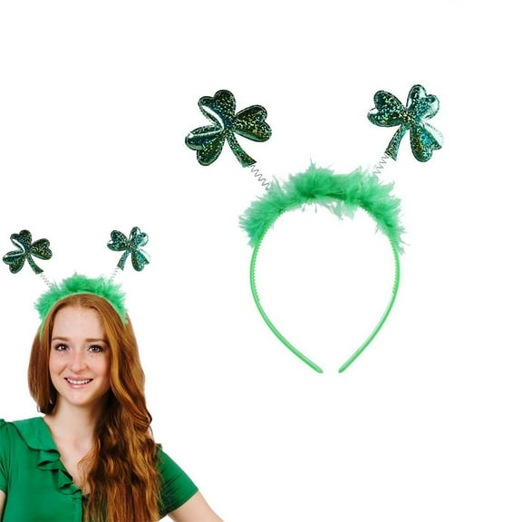 Up to 60% off Gifts Nsxcdh St. Patrick’s Day Headband, Irish Green Party Accessory, Shamrock Themed Holiday Hairband, Fun and Festive Headwear for Saint Patrick’s Day Events Christmas Gift