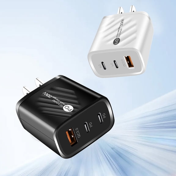 Nsxcdh USB Power Adapter 5V 2.4A Dual Interface Type-C & USB Charging Plug for Phones,Tablets,and Headphones US Standard Charging Plug Seasonal