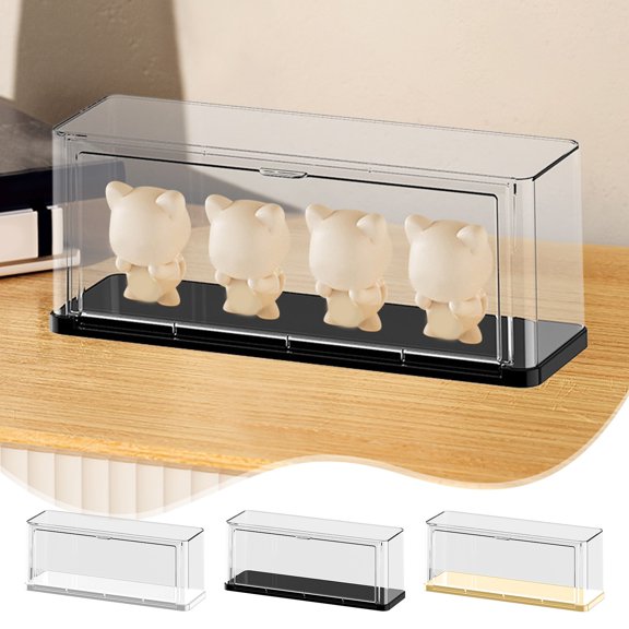 Up to 60% off Gifts Nsxcdh Weekly Price Drops & Special Offers Storage Box With Stackable Figurine Display Box Dusts Proof PET Plastic Box Display Stand Doll Doll Display Box