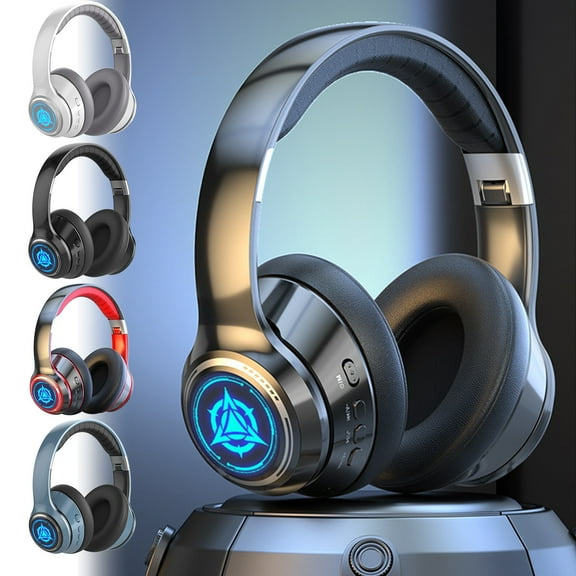 Nsxcdh Wireless Bluetooth 5.2 Gaming Headset with Mic Low Latency Foldable Over-Ear Headphones 20 Hours Playtime for Esports Seasonal