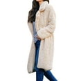 thumbnail image 1 of up to 60% off Gifts Plush Jacket for Women Usmixi Winter Faux Fur Coat for Women Warm Thickened Soft Fluffy Fleece Overcoat Plus Size Long Sleeve Lapel Casual Lamb Woolen Outwear Jacket Holiday, 1 of 7