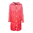 thumbnail image 1 of Gifts Sweater Coat for Women Winter Womens Hooded Sweater Overcoat Plus Size Casual Solid Open Front Button Long Coats Long Sleeve Pocket Soft Knit Sweater Outwear Jacket Holiday, 1 of 5