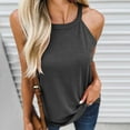 thumbnail image 1 of up to 60% off Gifts Usmisi Tank Tops Plain Crewneck Sleeveless T Shirts for Women Summer Soft Breathable Loose Strap Vest Blouse Dark Gray XXXL Up to 65% off, 1 of 7