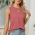thumbnail image 1 of up to 60% off Gifts Usmisi Tank Tops Plain Round Neck Sleeveless T Shirts for Women Loose Breathable Workout Racerback Tank Tops Pink XL Up to 65% off, 1 of 7