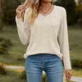 thumbnail image 1 of up to 60% off Gifts Usmixi Sale Sweatshirt for Women Casual Fall Lightweight Thin Fleece Sweater Ladies Cozy Knitted Pullover Sweater Top Winter Trendy Solid V-Neck Long Sleeve Blouses, 1 of 4