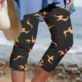 thumbnail image 1 of up to 60% off Gifts Usmixi Cropped Trousers for Women Summer Plus Size Elastic Waist 3/4 Pants Vintage Floral Print Lightweight Sports Pants Black XXXXL, 1 of 5