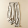 thumbnail image 1 of up to 60% off Gifts Usmixi Elastic Waist Trousers for Women Vintage Lace Patchwork Loose Wide Leg Long Pants Casual Solid Cotton Linen Pants with Pocket Beige XXXL, 1 of 7